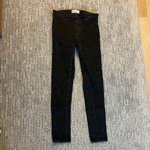 Free People Black sparkly Skinny Jeans